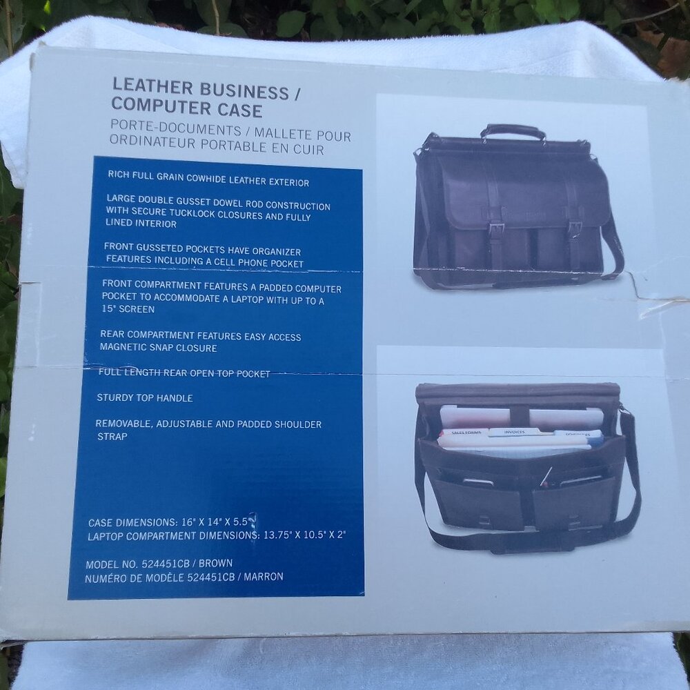 Bundle Kenneth Cole leather business briefcase&2 sunglasses, brand new